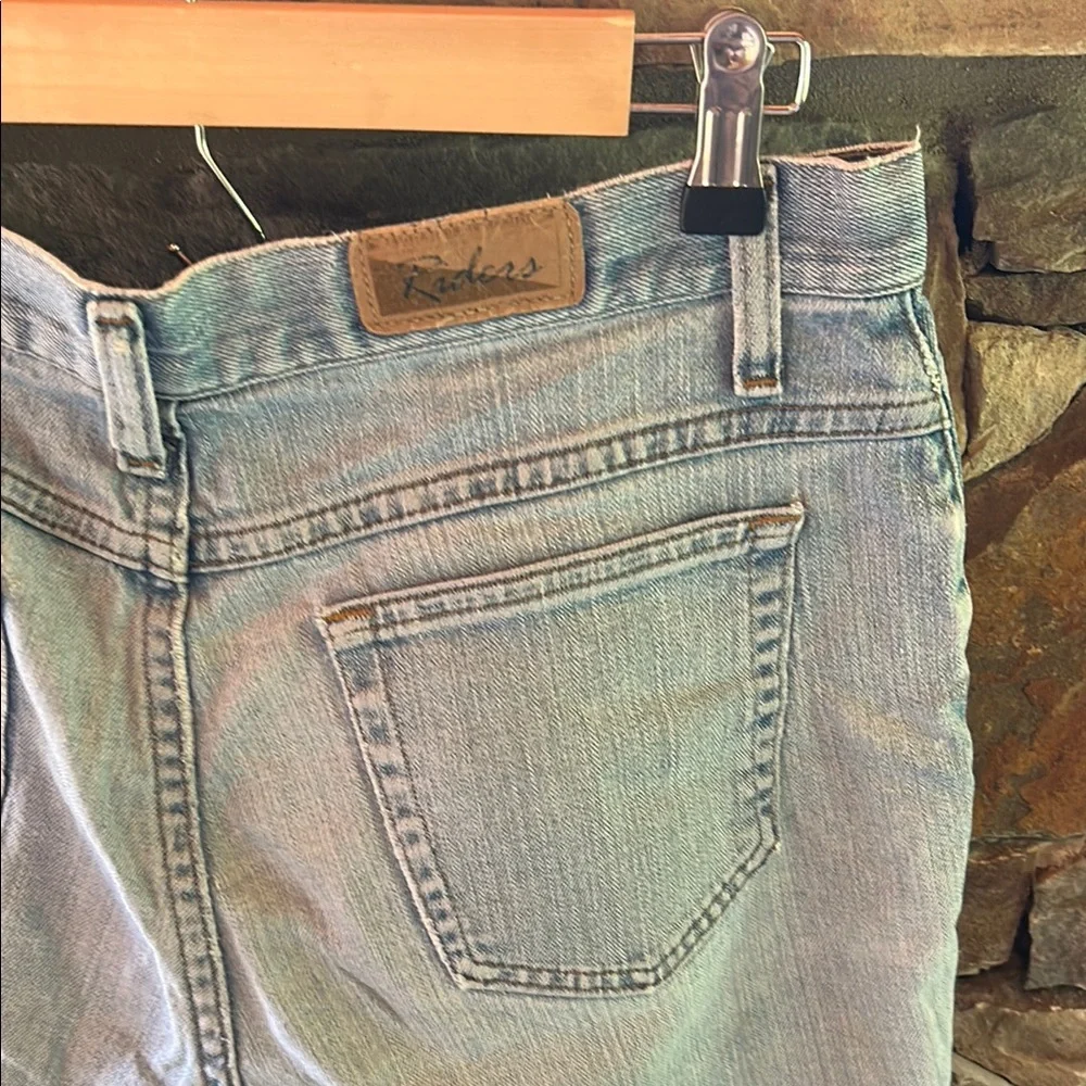Riders by Lee cut off Jean Shorts Light Blue with Frayed ends; size 10M;so comfy
